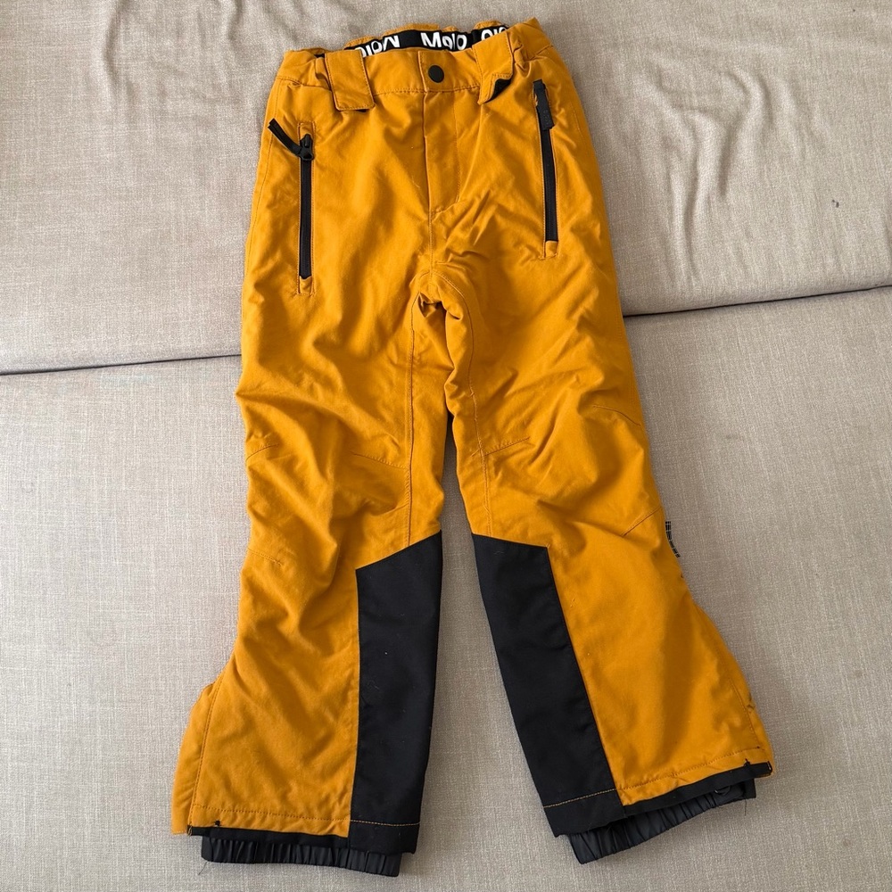 Molo Jump Pro Recycle Kids Snow Pants Mustard Yellow 3M Thinsulate Ski